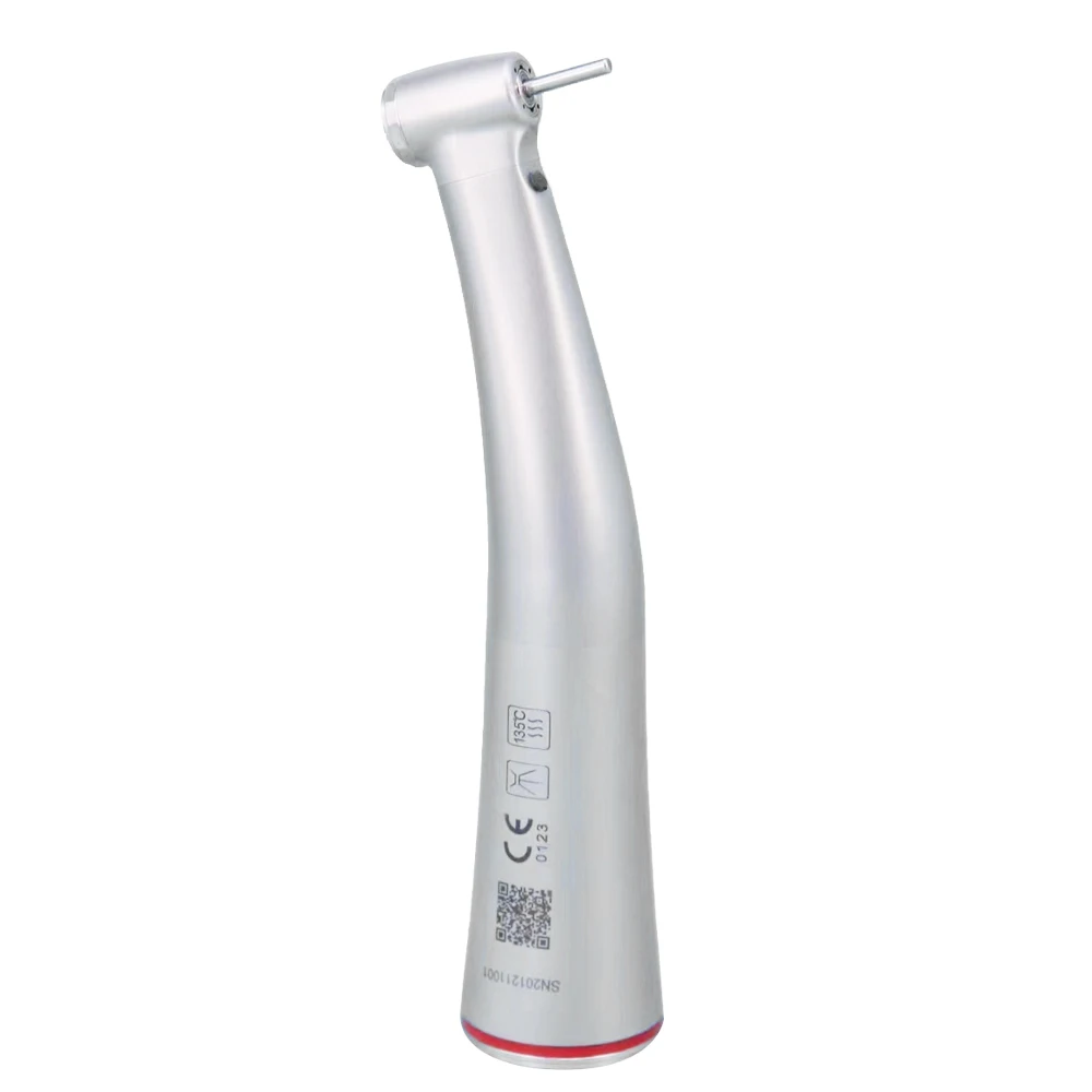 X95L MINI contraángulo Dental 1:5 pieza de mano de velocidad creciente contraángulo LED fibra óptica Quattro Spray anillos rojos