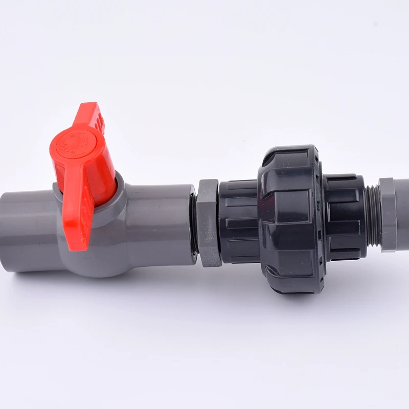 Conector de tubería de agua de unión de doble rosca hembra UPVC, accesorios de riego de plantas de jardín, alta calidad, 1/2 "-2"