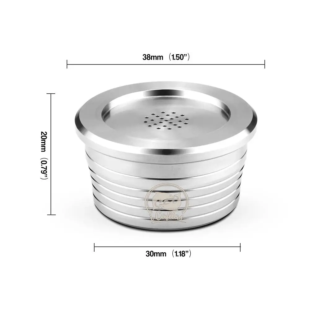 Cápsula reutilizable para máquina de café Delta Q NDIQ7323, filtros de café recargables de acero inoxidable, accesorios de café