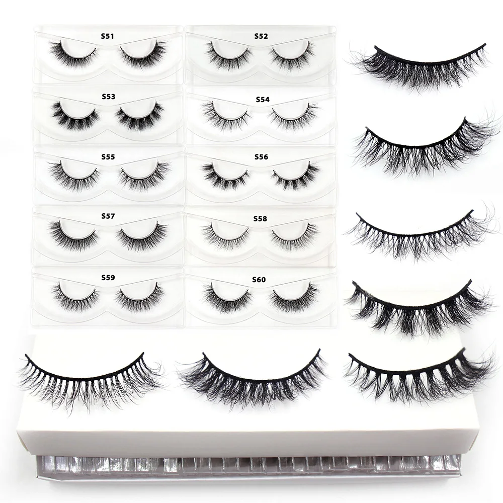 LEHUAMAO 30/60/100 pares de pestañas de visón sin caja pestañas de visón 3D pestañas postizas cortas de visón Natural a granel pestañas de maquillaje sin crueldad