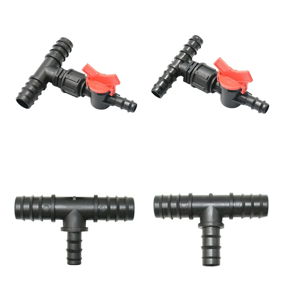 Manguera de jardín, 25mm, 20mm, 16mm, tubo de Pe, conector en T, reductor de agua, grifo divisor, tubo de riego, acoplador en T con púas, adaptador de goteo