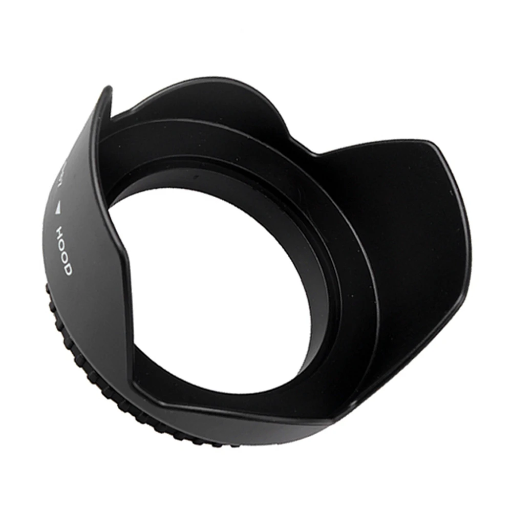 Parasol atornillado para cámara DSLR, parasol con montaje de tornillo de pétalo de flor, 49mm, 52mm, 58mm, 62mm, 67mm, 72mm, 77mm, 82mm, 30 unidades por lote