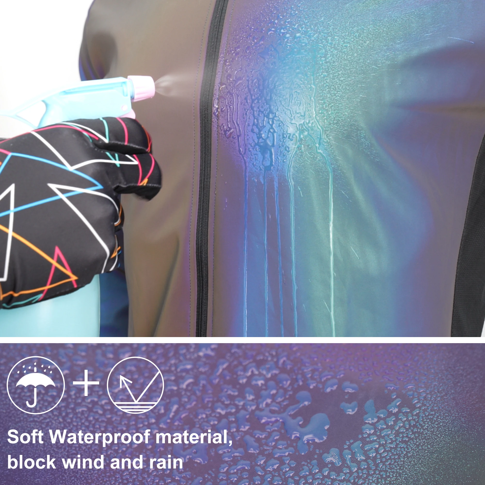 DAREVIE Chaqueta de ciclismo reflectante para hombre y mujer, cortavientos impermeable a prueba de viento, Invierno