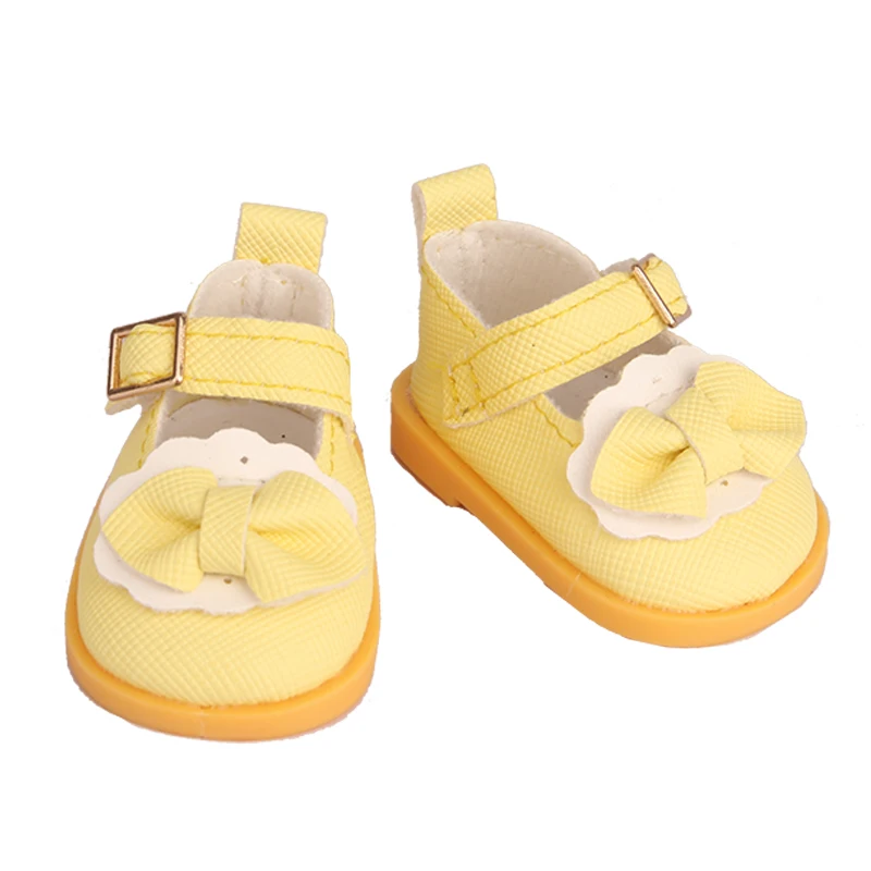 Zapatos de muñeca de algodón de 5 cm aptos para muñecas de 20 cm y 14 pulgadas, Mini zapatos de muñeca con cordones de cuero Pu en 10 colores para muñecas rusas DIY hechas a mano BDJ