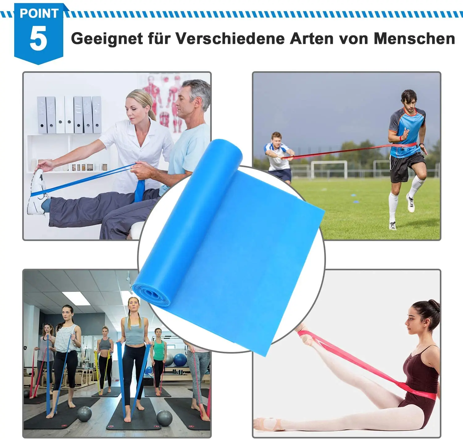 Bandas Elasticas Fitness, 3 Piezas 1.5M/1.8M/2.0M Bandas de Resistencia con 3 Niveles, Cintas Elasticas Fitness para Yoga, Pilates, Crossfit, Estiramientos, Muscular, Piernas, Brazos, Fuerza