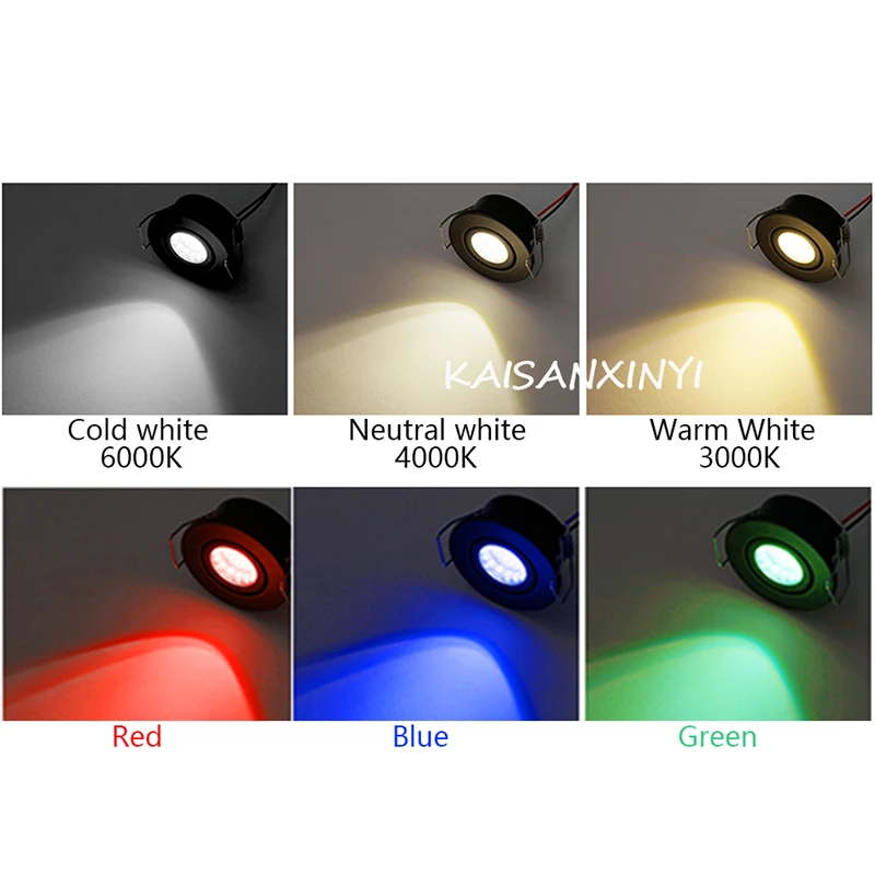 1/5 Uds. Luz LED empotrable de techo regulable redonda de aluminio 3W AC90-260V bombilla Led empotrable COB con controlador