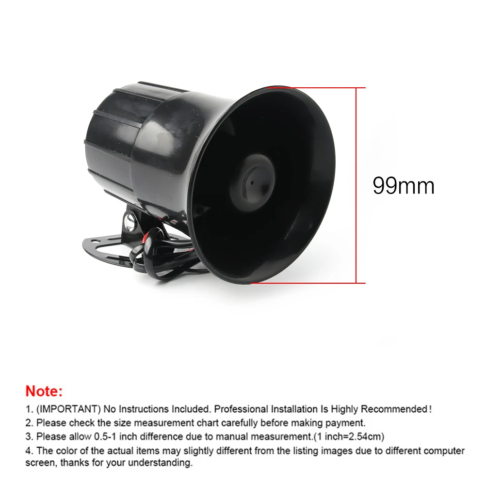 Sirena altavoz bocina de aire 125DB fuerte 6 sonidos alarma Claxon 12V para Auto coche motocicleta barco megáfono con micrófono voz Digital LB001