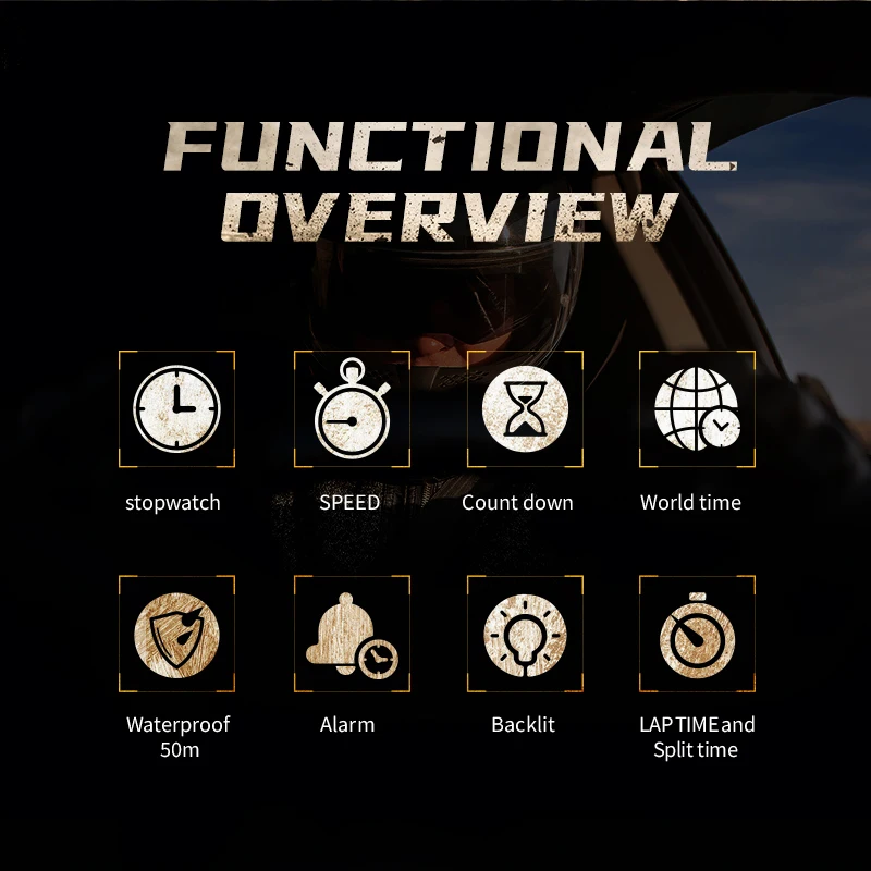 Reloj Digital para Hombre NORTH EDGE, Reloj con Hora Mundial, Cuenta Regresiva, Cronómetro, Relojes Inteligentes Militares para Hombre, Resistentes al Agua hasta 50 m