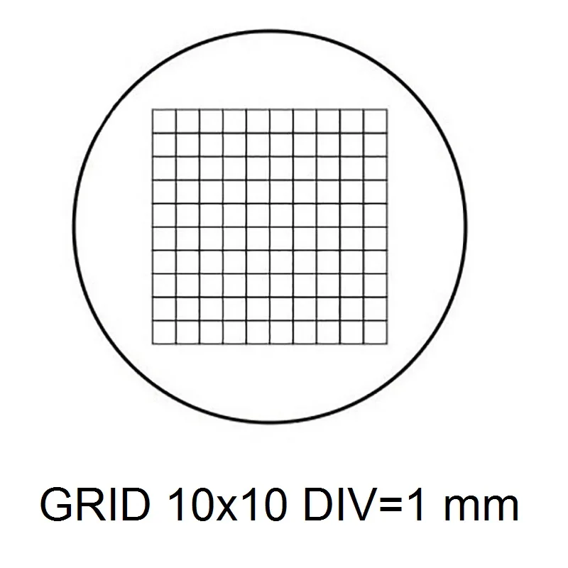 Micrómetro Ocular de 19mm de diámetro, vidrio óptico, regla cruzada, red para microscopio Biogolical, 23,2mm, Ocular, DIV 1, 0,1, 0,05, 0,2mm