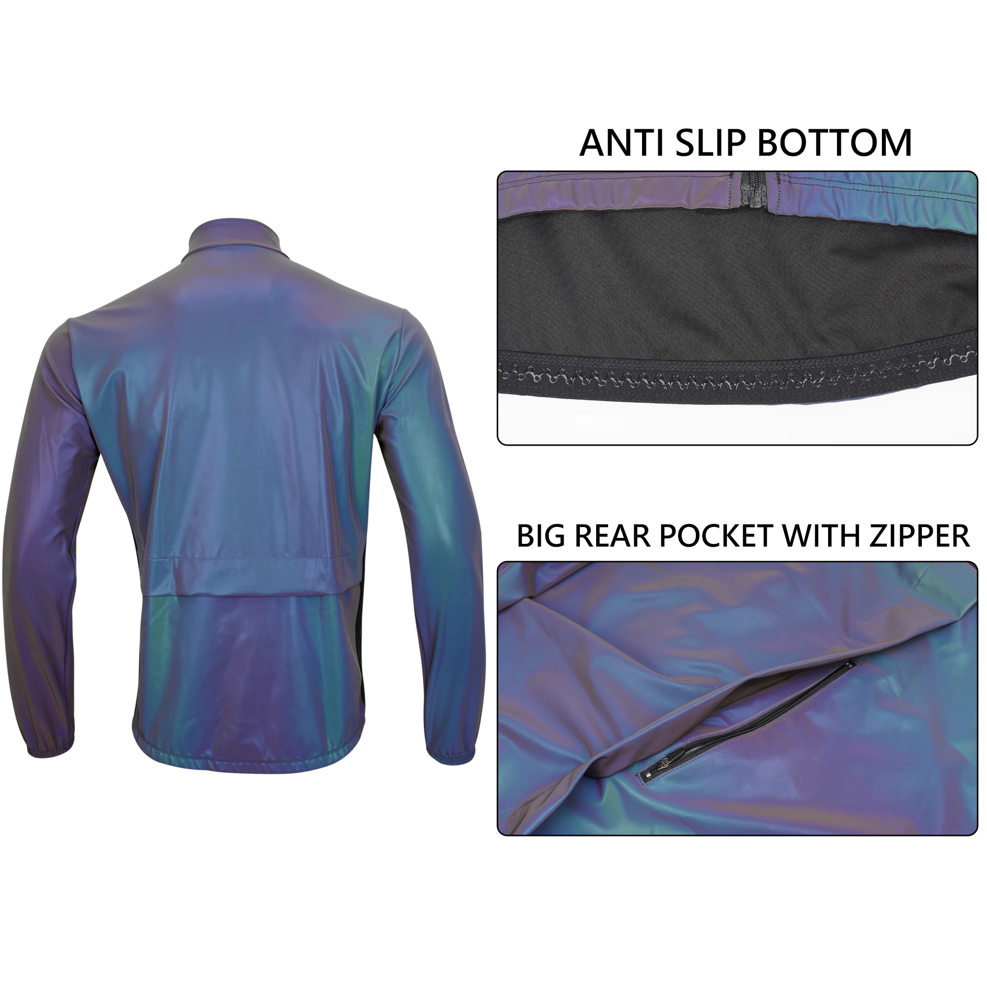 DAREVIE Chaqueta de ciclismo reflectante para hombre y mujer, cortavientos impermeable a prueba de viento, Invierno