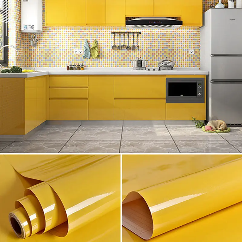Papel tapiz autoadhesivo europeo, pintura Flash, papel tapiz de PVC, puerta de armario de cocina, muebles, pegatinas DIY, películas decorativas de vinilo