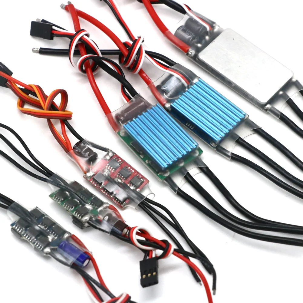 RC 2-3S ESC 6A 8A 10A 12A 15A 20A 30A 40A Controlador electrónico de velocidad ESC con 5V UBEC para avión multicóptero RC