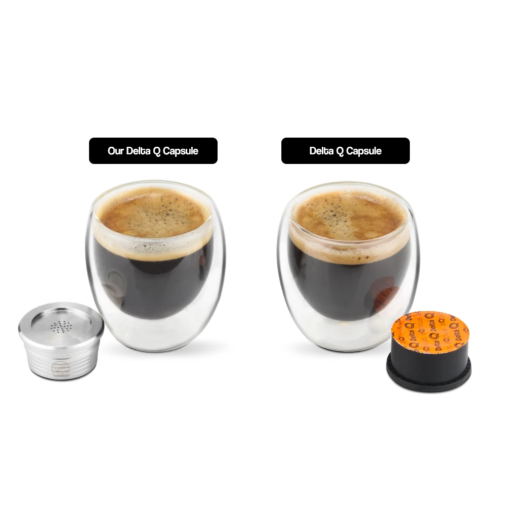 Cápsula reutilizable para máquina de café Delta Q NDIQ7323, filtros de café recargables de acero inoxidable, accesorios de café