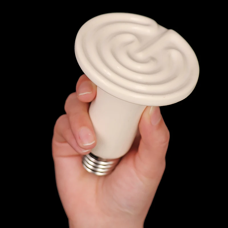 Lámpara de calefacción de infrarrojos lejanos para mascotas, bombilla de cerámica de 220V para reptiles y tortugas, emisor de calor, 25W, 50W, 75W, 100W, 150W, 200W
