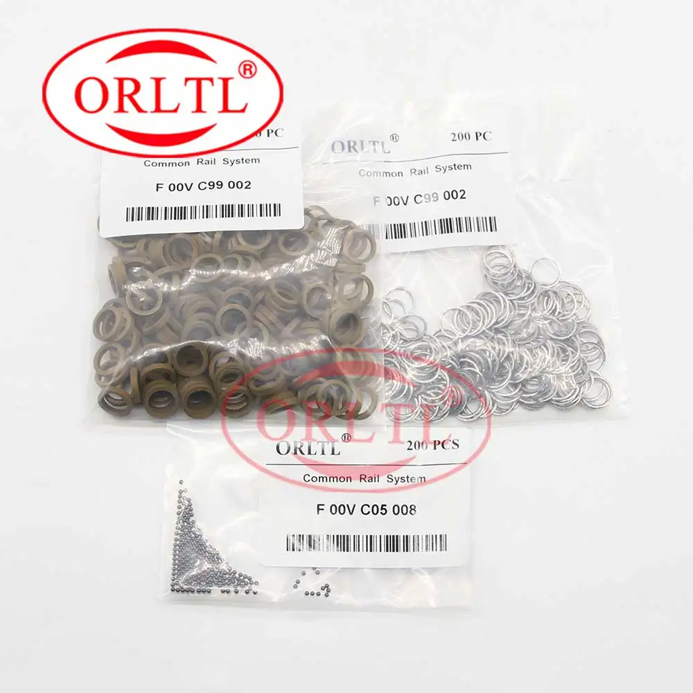 200 PIEZAS Kit de reparación Euro5 para inyectores diésel F00VC99002 F00VC05008 F00VC05001 F00VC05009 F00RJ02177, junta para boquilla ORLTL