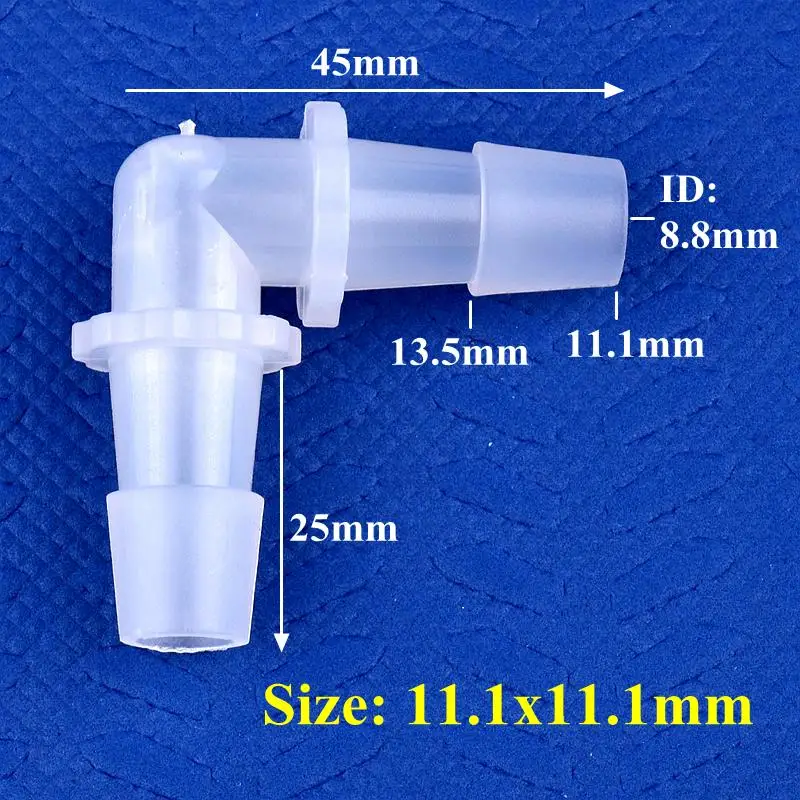 Conectores de codo PP de 5 ~ 200 piezas, accesorios de aireador de bomba de aire, juntas de manguera médica de riego, tanque de peces de acuario, Pagoda, 1,6 ~ 11,1mm