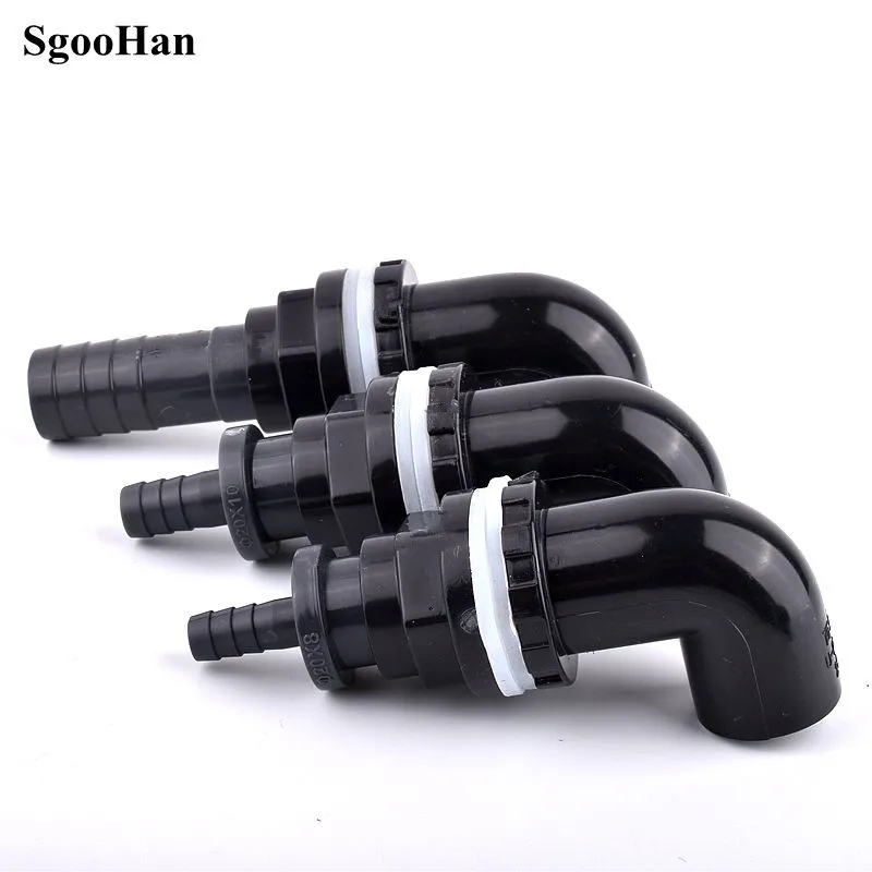 O.D20/25-8/10/12/14/16/19/20/25mmPVC, juego de juntas para tanque de peces, conector de drenaje curvo Pagoda, adaptador de manguera suave para riego de jardín