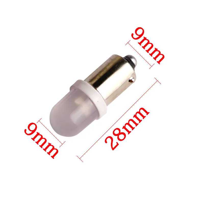 100X CA no polar CC 6V 6,3V BA9S T4W # 44 # Cuña de 47 bases LED F10 con lente esmerilada, máquina de juego de Pinball sin polaridad, blanco y azul