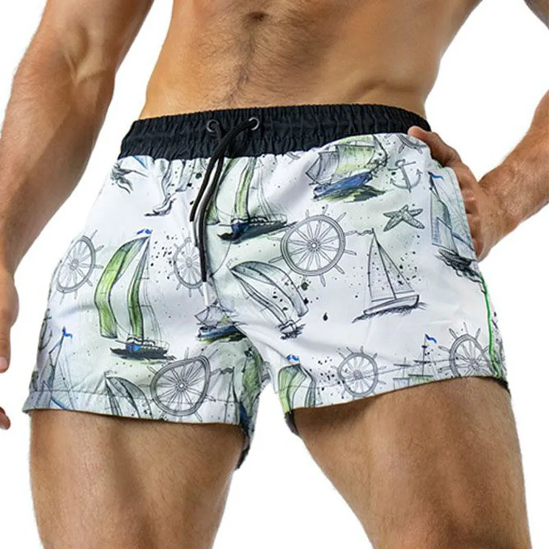 Nuevos pantalones cortos para correr, traje de baño para hombre, bañador para hombre 2021, bañador corto de secado rápido, calzoncillos de baño sexys para hombre, pantalones cortos de playa