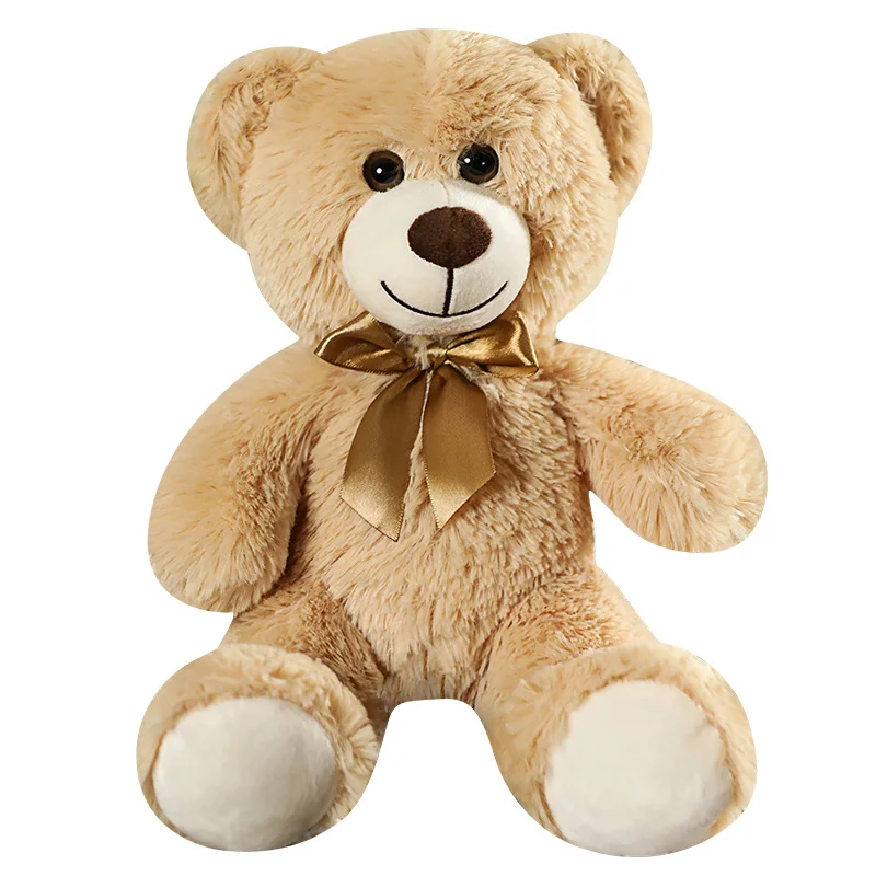 Lindo Oso de Peluche con Lazo Colorido, Juguete de Peluche, Oso de Peluche para Abrazar, Regalo de Cumpleaños para Niños, Almohada de Oso de Peluche, Decoración para el Hogar, Sala de Estar, Dormitorio