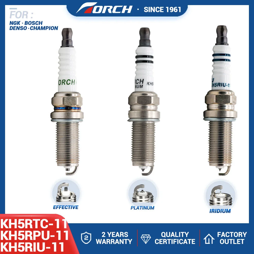 Velas de chispa de iridio, KH5RTC-11 de antorcha de KH5RPU-11 para KIA, NISSAN, SUZUKI, TOYOTA, MITSUBISHI, HYUNDAI, PEUGEOT y RENAULT, 4 Uds.