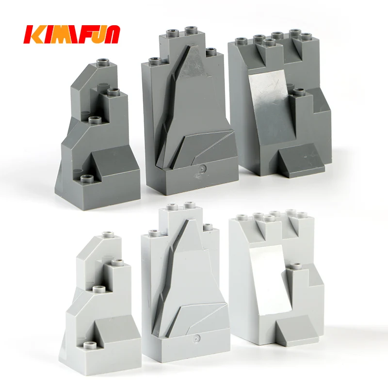 Bloques de construcción Moc para niños, juguete de ladrillos para armar Panel de rocas, Escena de montaña, vista de la calle de la ciudad, a granel, 100g por paquete