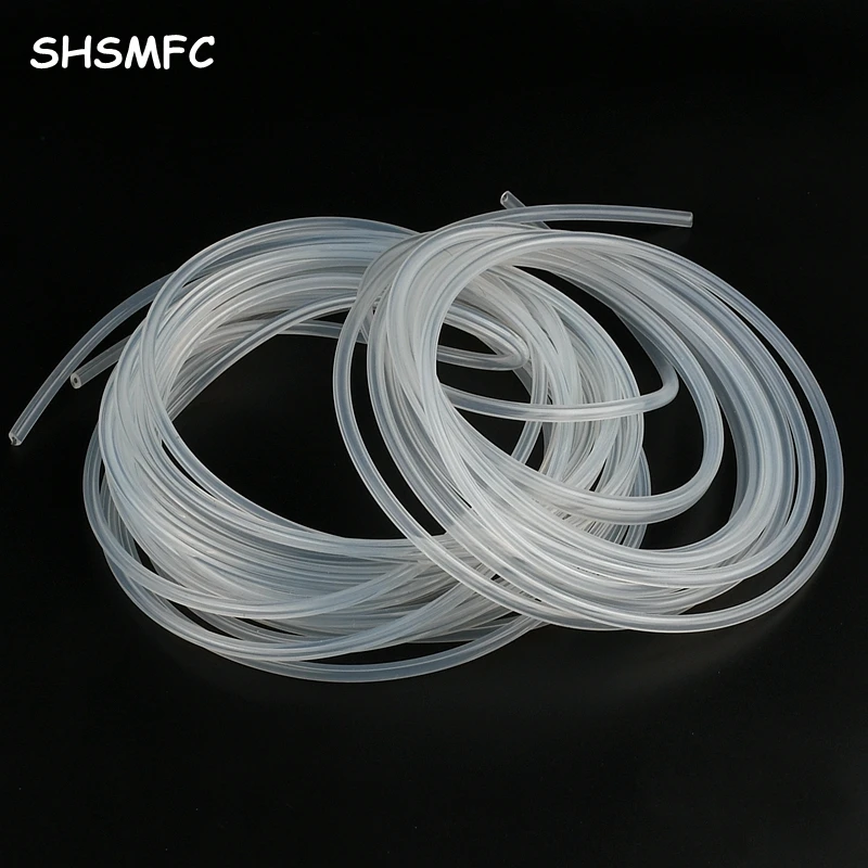 Manguera de goma de silicona transparente de calidad alimentaria, 0,5mm, 1,5mm, 2mm, 3mm, 4mm, 5mm de diámetro exterior, tubo capilar de silicona Flexible