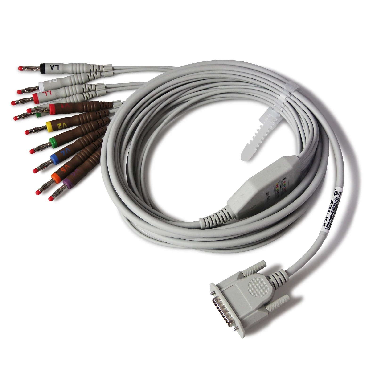 CONTEC-electrocardiógrafo Digital ECG600G, pantalla táctil, 6 CANALES, 12 cables, Monitor EKG con impresora térmica