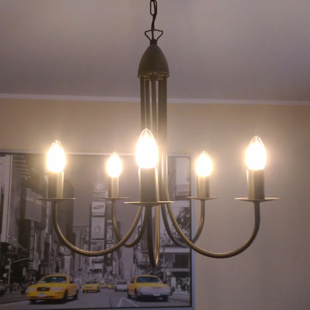 Bombilla LED Retro de Filamento C35, 4W 6W, Acabado Esmerilado, E12 E14, Regulable, Luz Cálida 2700k, para Lámparas de Araña