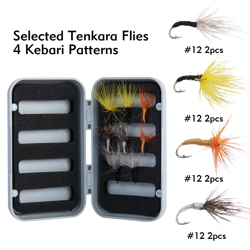 Goture-Kit de pesca Tenkara, caña de pescar con mosca de carbono ultraligera, juego de moscas Tippet de línea principal de 3,6 m, gancho y accesorios combinados