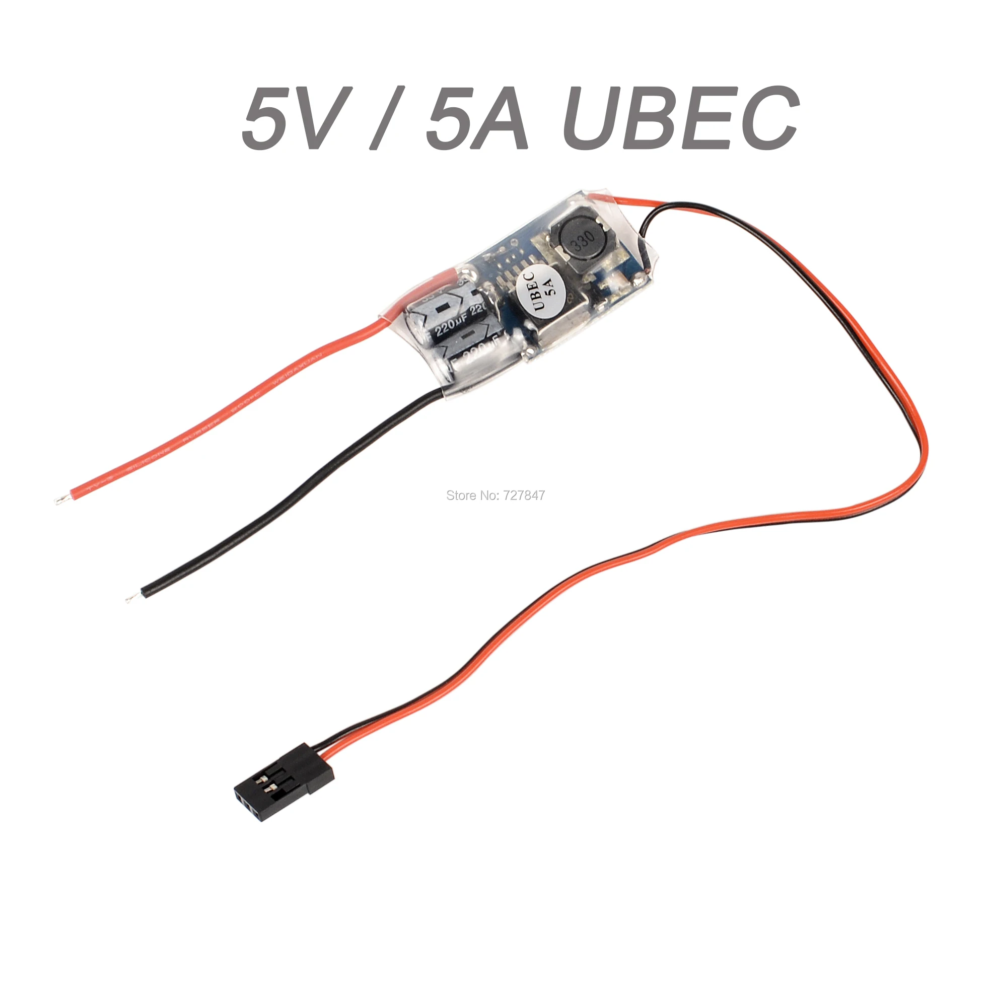 FPV RC UBEC BEC 5V 3A 5A 7A 15A 5V/3A/5A/7A/15A El ruido RF más bajo BEC Regulador de conmutación antiinterferencias de blindaje completo