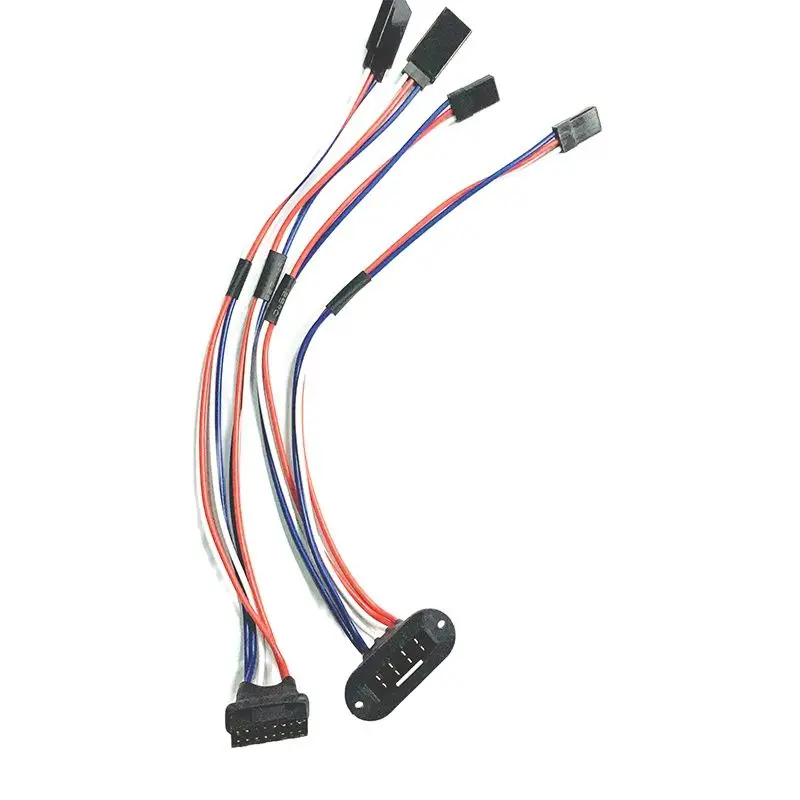 Arnés de cableado de extensión de servomotor MPX de 8 pines con brida, macho y hembra, de 2/3/4 vías, 20 AWG, para avión RC