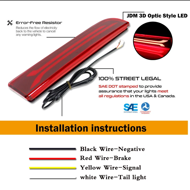 2x para Mitsubishi Lancer Evo X Outlander Reflector rojo trasero LED parachoques freno parada luz de marcha luces antiniebla luz de giro