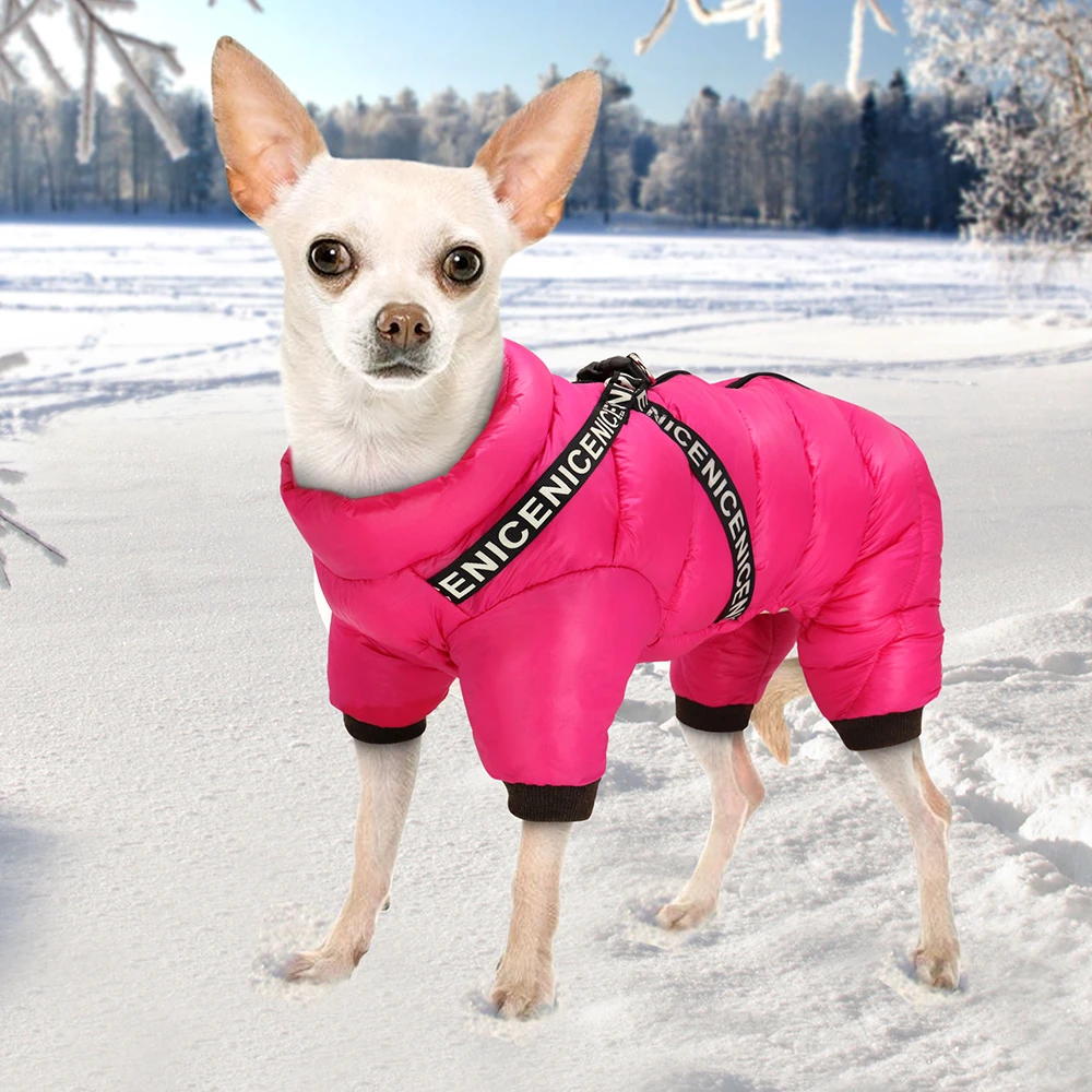 Ropa de invierno para perros, chaqueta muy cálidas para perros, abrigo impermeable para perros pequeños, medianos y grandes, ropa para mascotas, mono para Bulldog Francés