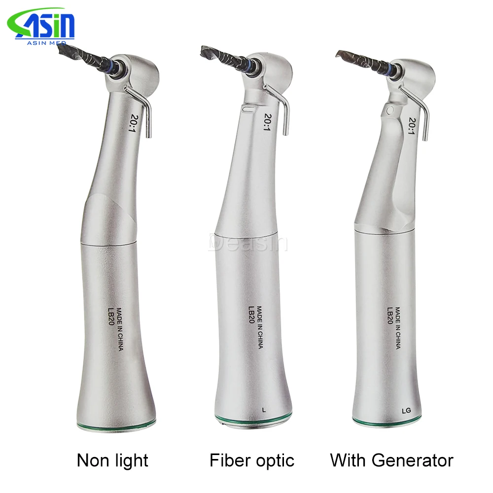 Pieza de mano para implante Dental, pieza de mano de contraángulo quirúrgico, pieza de mano para implante Dental 20:1, generador electrónico, contraángulo LED