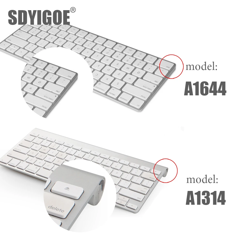 PC de escritorio para Apple Bluetooth inalámbrico keybord MLA22LL/ A1644 A1314 IMAC cubierta protectora de teclado funda de silicona versión EE. UU./UE