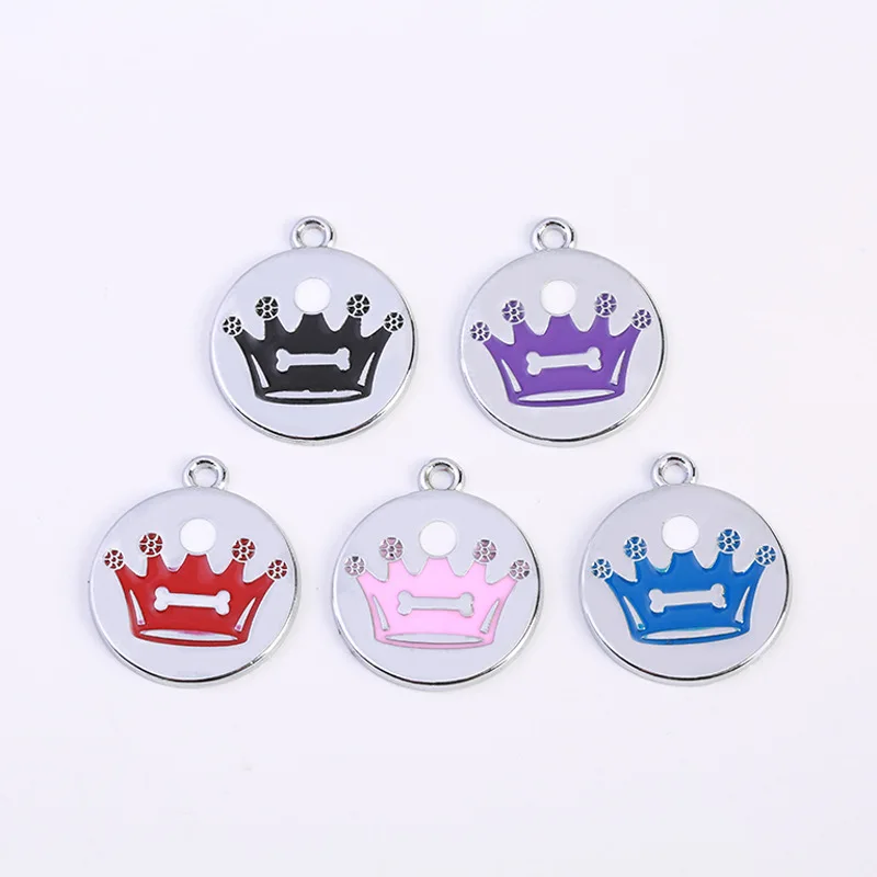 Etiqueta de Nombre de mascota de Metal con grabado láser personalizado, antipérdida, Collar de identificación de perro y gato, placa de identificación de cachorro, colgante, suministros