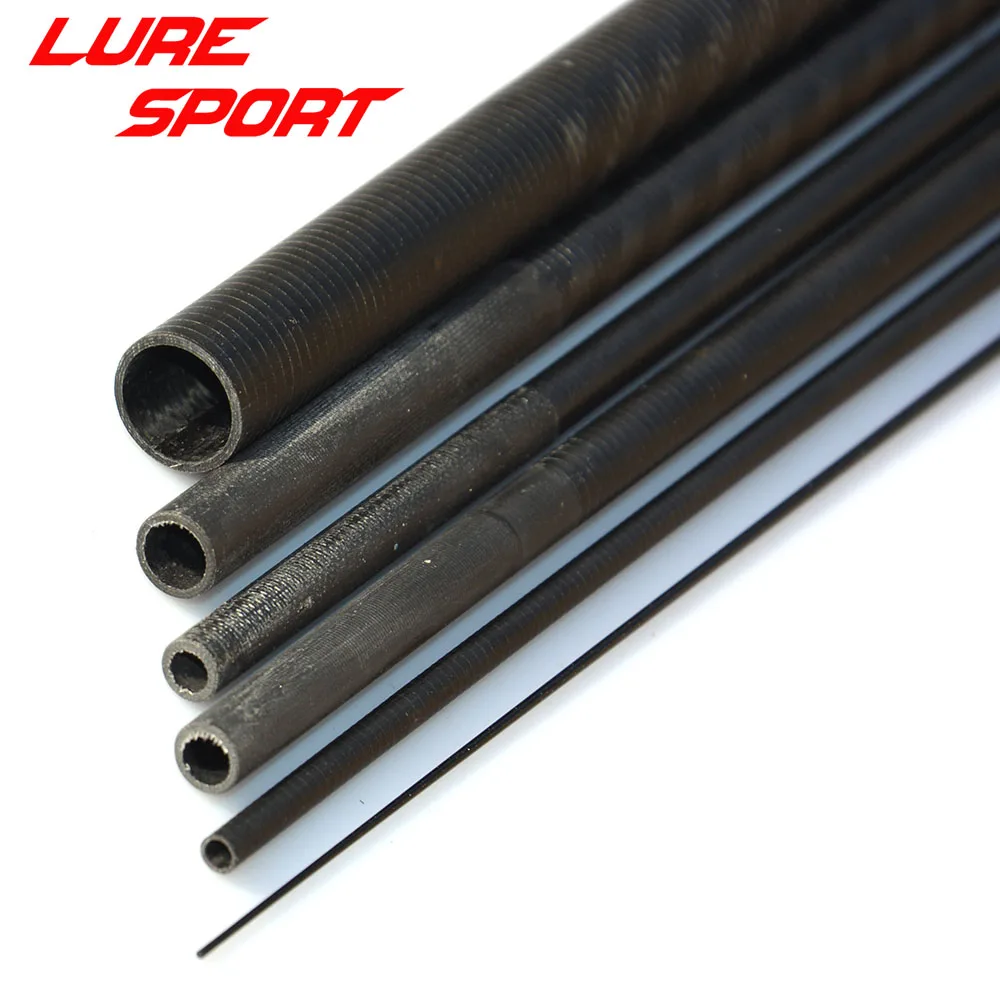LureSport 2,1 m 6 secciones 3 uds caña de pescar de viaje de punta sólida de carbono Toray x-cross caña en blanco de carbono componente de construcción reparación DIY