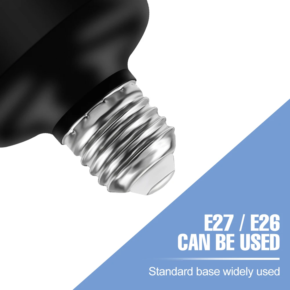 Lámpara LED para garaje, reflector de 220V, bombilla E27 de 200W, 300W, 400W, iluminación Industrial, lámpara plegable para almacén, lámpara de techo para gimnasio