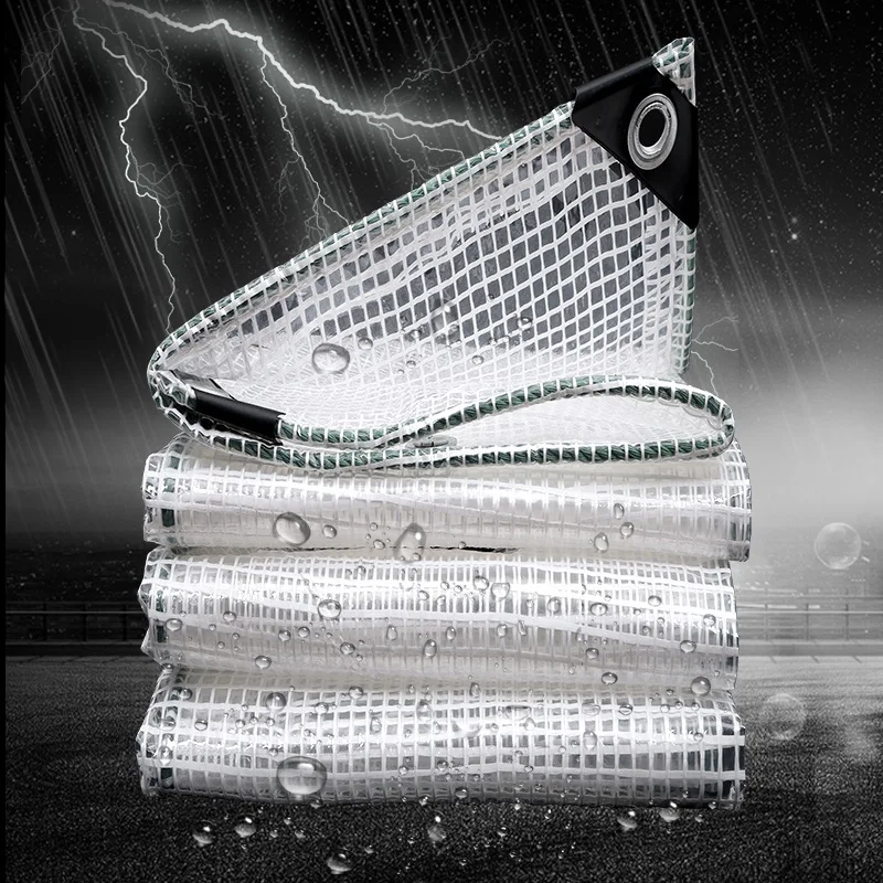 Lona impermeable de plástico PVC transparente para jardín, invernadero, protección solar a prueba de viento, refugio contra la lluvia, calidad verde, 0,32mm de grosor