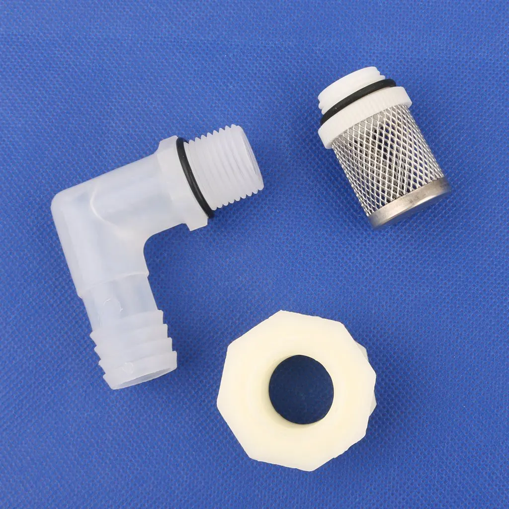 1 unidad de juntas de codo de tanque de peces de acuario de acero inoxidable de 20mm, conectores de drenaje de tanque de agua, junta de manguera de riego de jardín