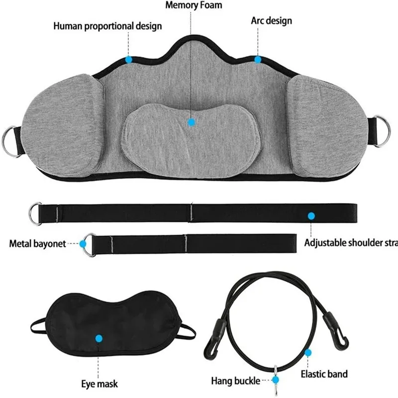Hamaca con Soporte para Masajeador de Tracción Cervical, Hamaca Cervical para Reducir el Dolor de Cuello, Alivio y Relajación con Antifaz Gratis