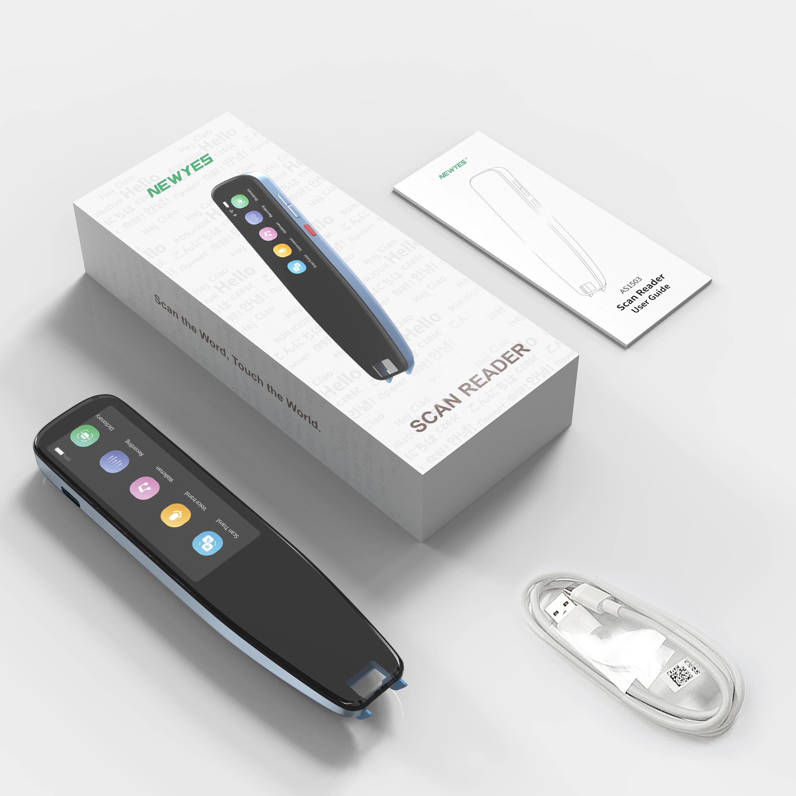 Traductor de escaneo de fotos por voz instantáneo inteligente, pantalla táctil de 2,98 pulgadas, Wifi, compatible con traducción portátil sin conexión en varios idiomas