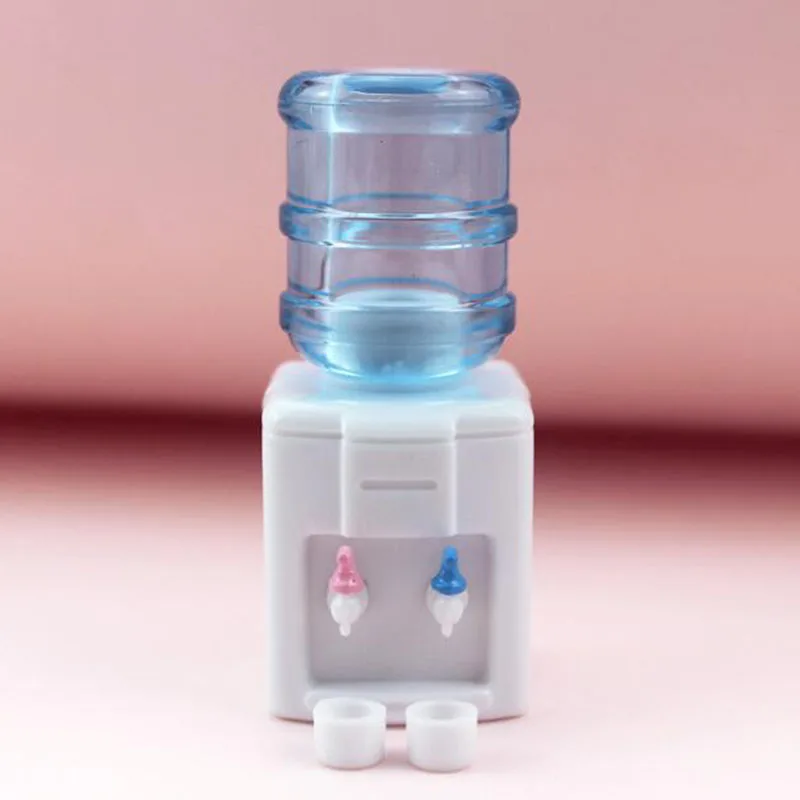 Minidispensador de agua para niños, casa de muñecas en miniatura, Escena de juego de vida, modelo de simulación, accesorios decorativos, juguetes para niños, 1/12