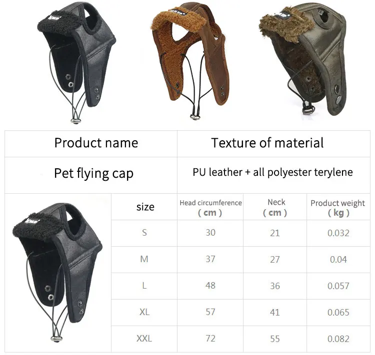 NONOR-Sombrero de piloto para perro, gorro de cuero para perro mascota, sombreros para cachorros grandes, divertido sombrero para perro mascota, regalo de Navidad para perro, S-2XL