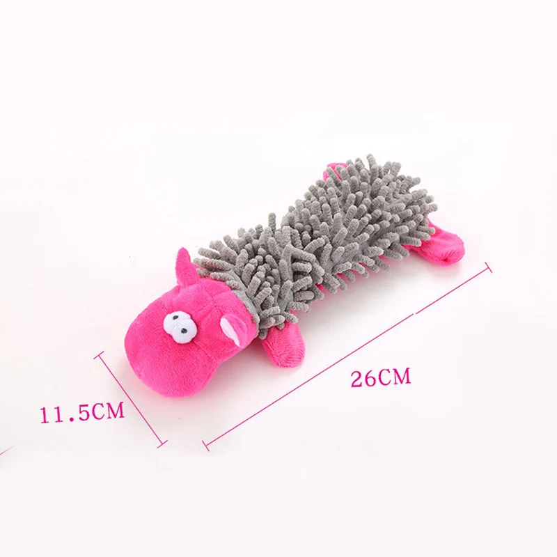 Juguete de peluche duradero a bajo precio para perros, forma de Animal con chirriante para perros pequeños, Chihuahua, Yorkshire, Bichon, juguetes de limpieza para masticar para cachorros