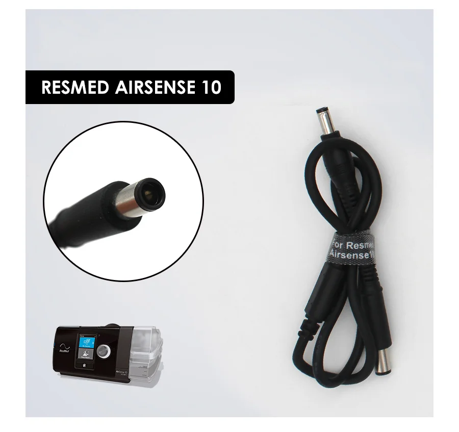 CPAP Machine-cable de alimentación DC5521 para BMC ResMed Philips, para viaje, avión, tren, vehículo, vacaciones