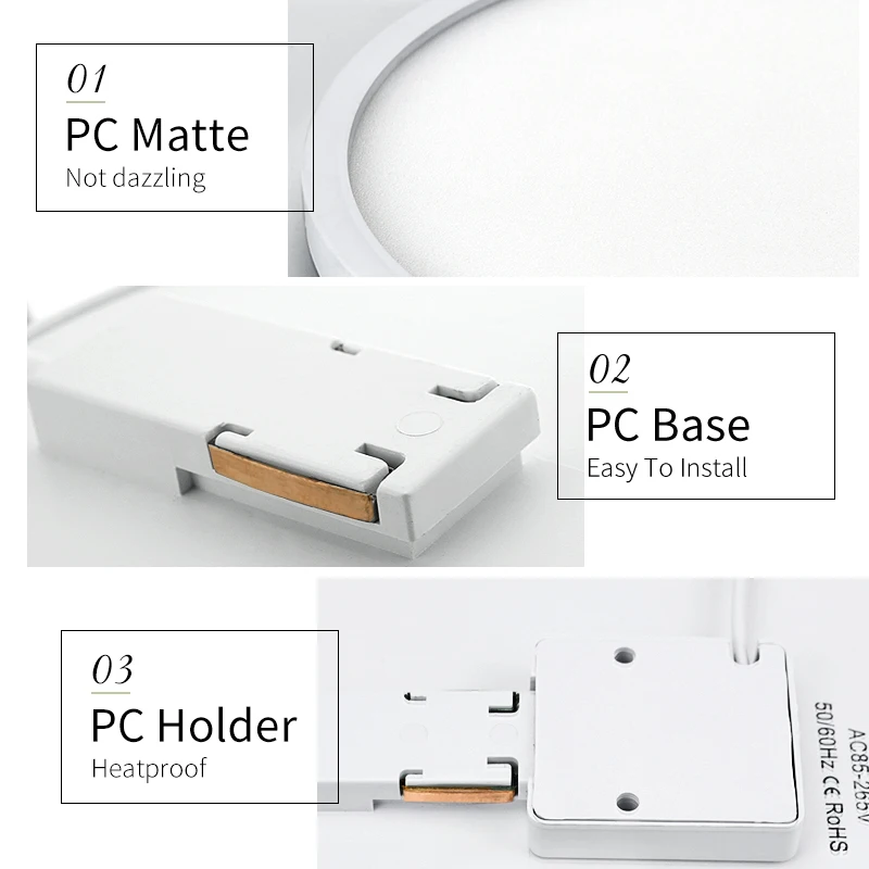 MARPOU-lámparas de techo LED para sala de estar, ultrafinas, color blanco frío, 9W, 13W, 18W, 24W, accesorio de iluminación, luces de techo para dormitorio y cocina