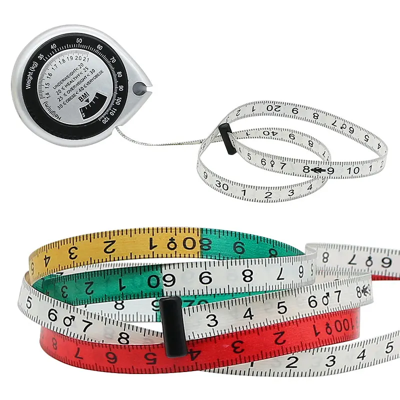 BMI-Cinta métrica de cuerpo suave, regla retráctil de PVC de 150cm, herramientas de Fitness, medida de cintura, perder peso, Fitness, regalo para hombres y mujeres