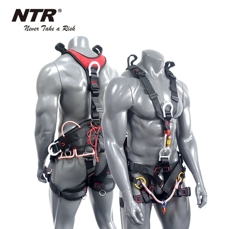 Cinturón de seguridad para montañismo de cuerpo completo, arnés profesional para escalada en roca, protección para trabajo aéreo, equipo de supervivencia